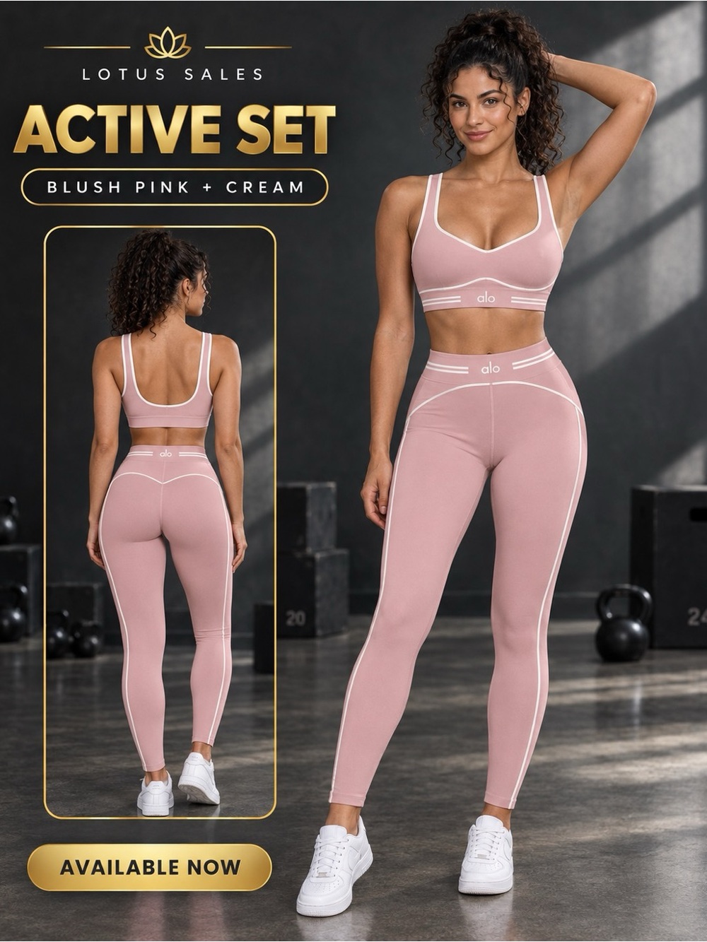 ALO Yoga Nude Blush Pink High-Waist Leggings